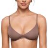 imageINLYRIC Womens Inbarely Plus Plunge Bra  Unlined Underwire Sexy Demi Balconette BrasBrown Purple