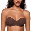 imageINLYRIC Womens Inbarely Plus Strapless Bra Full Coverage Lightly Lined Multiway Sexy Underwire Support Seamless BrasHazelnut  Go One Size Up