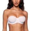 imageINLYRIC Womens Inbarely Plus Unlined Strapless Bra  NonSlip Underwire Non Padded Bandeau Plus Size BrasWhite  Go One Size Up