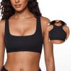 imageINLYRIC Womens Inbarely Soft Racerback Bralettes  2 Ways to Wear Unlined Comfortable Smooth High Neck Scoop Neck BraBlack