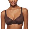 imageINLYRIC Womens Mesh Balconette Bra Sexy Demi Supportive Comfortable Seamless Underwire Unlined Sheer BrasHazelnut  Sheer