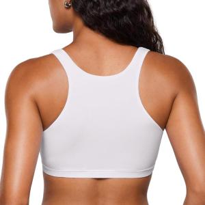 imageINLYRIC Womens Inbarely Soft Racerback Bralettes  2 Ways to Wear Unlined Comfortable Smooth High Neck Scoop Neck BraWhite