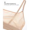 imageINLYRIC Womens Cosnufy Sheer Bralette  Cami Mesh Unlined No Padding See Through Wirefree Bralettes PulloverBeige