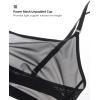imageINLYRIC Womens Cosnufy Sheer Bralette  Cami Mesh Unlined No Padding See Through Wirefree Bralettes PulloverBlack