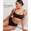 imageINLYRIC Womens Cosnufy Sheer Bralette  Cami Mesh Unlined No Padding See Through Wirefree Bralettes PulloverBlack