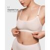 imageINLYRIC Womens Cosnufy Sheer Bralette  Cami Mesh Unlined No Padding See Through Wirefree Bralettes PulloverCoconut White