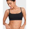 imageINLYRIC Womens Cotton Bralette  Wireless Unlined Sleep Comfortable Seamless Cami BraBlack