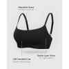 imageINLYRIC Womens Cotton Bralette  Wireless Unlined Sleep Comfortable Seamless Cami BraBlack