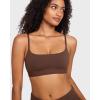 imageINLYRIC Womens Cotton Bralette  Wireless Unlined Sleep Comfortable Seamless Cami BraCoffee Brown