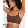 imageINLYRIC Womens Cotton Bralette  Wireless Unlined Sleep Comfortable Seamless Cami BraCoffee Brown