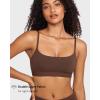 imageINLYRIC Womens Cotton Bralette  Wireless Unlined Sleep Comfortable Seamless Cami BraCoffee Brown