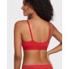 imageINLYRIC Womens Cotton Bralette  Wireless Unlined Sleep Comfortable Seamless Cami BraDeep Red