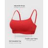 imageINLYRIC Womens Cotton Bralette  Wireless Unlined Sleep Comfortable Seamless Cami BraDeep Red