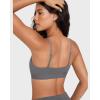 imageINLYRIC Womens Cotton Bralette  Wireless Unlined Sleep Comfortable Seamless Cami BraLava Smoke Grey