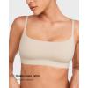 imageINLYRIC Womens Cotton Bralette  Wireless Unlined Sleep Comfortable Seamless Cami BraMilky White