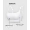 imageINLYRIC Womens Cotton Bralette  Wireless Unlined Sleep Comfortable Seamless Cami BraWhite