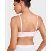 imageINLYRIC Womens Cotton Bralette  Wireless Unlined Sleep Comfortable Seamless Cami BraWhite