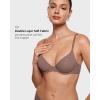 imageINLYRIC Womens Inbarely Plus Demi Bra  Balconette Unlined Underwire Plunge Bras No Padding ComfortableBrown Purple  Go Up a Cup Size