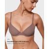 imageINLYRIC Womens Inbarely Plus Demi Bra  Balconette Unlined Underwire Plunge Bras No Padding ComfortableBrown Purple  Go Up a Cup Size
