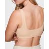 imageINLYRIC Womens Inbarely Soft Bralettes Scoop Neck Seamless Unlined Comfortable Double Layer BraletteBeige