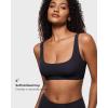 imageINLYRIC Womens Inbarely Soft Bralettes Scoop Neck Seamless Unlined Comfortable Double Layer BraletteBlack