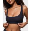 imageINLYRIC Womens Inbarely Soft Bralettes Scoop Neck Seamless Unlined Comfortable Double Layer BraletteBlack