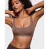 imageINLYRIC Womens Inbarely Soft Bralettes Scoop Neck Seamless Unlined Comfortable Double Layer BraletteBrown Purple