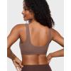 imageINLYRIC Womens Inbarely Soft Bralettes Scoop Neck Seamless Unlined Comfortable Double Layer BraletteBrown Purple
