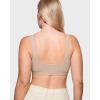 imageINLYRIC Womens Inbarely Soft Bralettes Scoop Neck Seamless Unlined Comfortable Double Layer BraletteFlax Beige