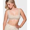 imageINLYRIC Womens Inbarely Soft Bralettes Scoop Neck Seamless Unlined Comfortable Double Layer BraletteFlax Beige