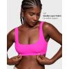 imageINLYRIC Womens Inbarely Soft Bralettes Scoop Neck Seamless Unlined Comfortable Double Layer BraletteGlitter Rose