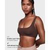 imageINLYRIC Womens Inbarely Soft Bralettes Scoop Neck Seamless Unlined Comfortable Double Layer BraletteHazelnut