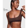 imageINLYRIC Womens Inbarely Soft Bralettes Scoop Neck Seamless Unlined Comfortable Double Layer BraletteHazelnut