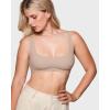 imageINLYRIC Womens Inbarely Soft Bralettes Scoop Neck Seamless Unlined Comfortable Double Layer BraletteRose Gray