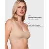 imageINLYRIC Womens Inbarely Soft Bralettes Scoop Neck Seamless Unlined Comfortable Double Layer BraletteWheat Beige