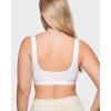 imageINLYRIC Womens Inbarely Soft Bralettes Scoop Neck Seamless Unlined Comfortable Double Layer BraletteWhite  See Through