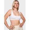 imageINLYRIC Womens Inbarely Soft Bralettes Scoop Neck Seamless Unlined Comfortable Double Layer BraletteWhite  See Through