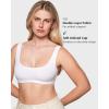 imageINLYRIC Womens Inbarely Soft Bralettes Scoop Neck Seamless Unlined Comfortable Double Layer BraletteWhite  See Through