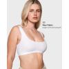 imageINLYRIC Womens Inbarely Soft Bralettes Scoop Neck Seamless Unlined Comfortable Double Layer BraletteWhite  See Through