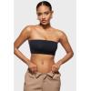 imageINLYRIC Womens Inbarely Strapless Bandeau Bra Bralette Tube Top Seamless Comfortable Stretchy Non Padded Bras TopsBlack