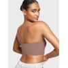 imageINLYRIC Womens Inbarely Strapless Bandeau Bra Bralette Tube Top Seamless Comfortable Stretchy Non Padded Bras TopsBrown Purple