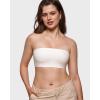 imageINLYRIC Womens Inbarely Strapless Bandeau Bra Bralette Tube Top Seamless Comfortable Stretchy Non Padded Bras TopsCoconut White