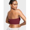 imageINLYRIC Womens Inbarely Strapless Bandeau Bra Bralette Tube Top Seamless Comfortable Stretchy Non Padded Bras TopsDark Red