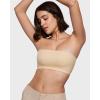 imageINLYRIC Womens Inbarely Strapless Bandeau Bra Bralette Tube Top Seamless Comfortable Stretchy Non Padded Bras TopsLight Oatmeal