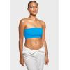 imageINLYRIC Womens Inbarely Strapless Bandeau Bra Bralette Tube Top Seamless Comfortable Stretchy Non Padded Bras TopsMadagascar Blue