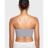 imageINLYRIC Womens Inbarely Strapless Bandeau Bra Bralette Tube Top Seamless Comfortable Stretchy Non Padded Bras TopsNeutral Gray