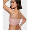 imageINLYRIC Womens Inbarely Strapless Bandeau Bra Bralette Tube Top Seamless Comfortable Stretchy Non Padded Bras TopsRose Tan
