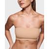 imageINLYRIC Womens Inbarely Strapless Bandeau Bra Bralette Tube Top Seamless Comfortable Stretchy Non Padded Bras TopsWarm Beige