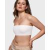 imageINLYRIC Womens Inbarely Strapless Bandeau Bra Bralette Tube Top Seamless Comfortable Stretchy Non Padded Bras TopsWhite