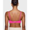 imageINLYRIC Womens Inbarely Triangle Bralette Comfortable Unlined V Neck Wireless Smoothing Bra Top StretchBright Pink
